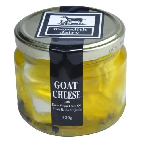 Meredith Goats Fetta Jar 320g X 12 NOTE WE ONLY SELL THIS FOR PICK UP OR BY PRIOR ARRANGEMENT BECAUSE IT REQUIRES REFRIGERATION.